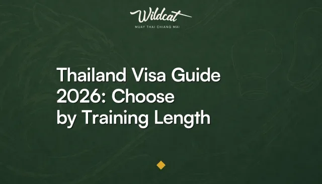 Wildcat Muay Thai owner reviewing Thailand visa paperwork ahead of a long training stay