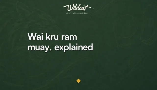 Wai kru ram muay ritual performed at Wildcat's open-air ring in Chiang Mai